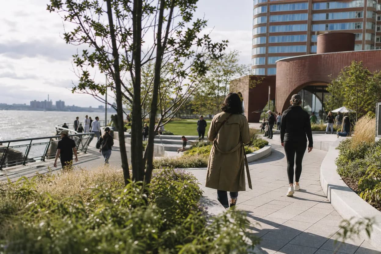 NYC experience scene for Maison Madison in Battery Park City: A Rainy Lunch Near the Ferry