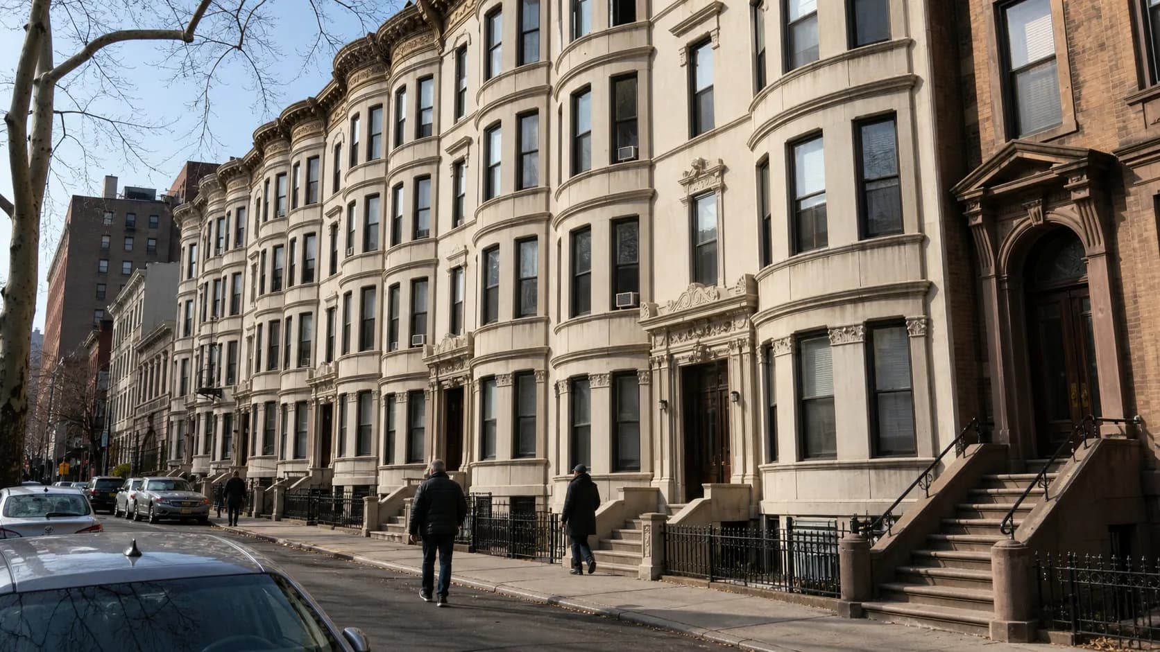 Exterior of the New York County Surrogate's Courthouse in Manhattan on a clear day.