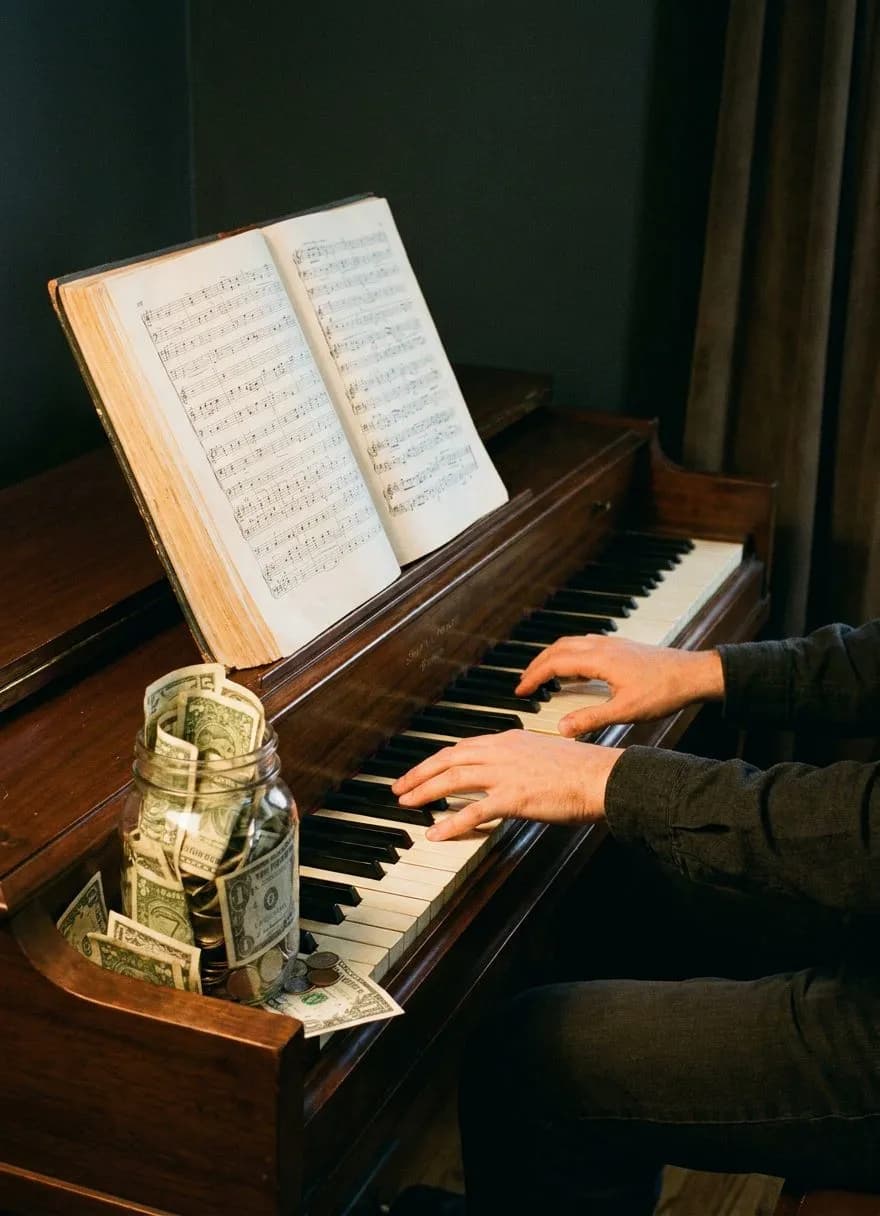 Marie's Crisis piano bar when the Sunday matinee crowd spills in