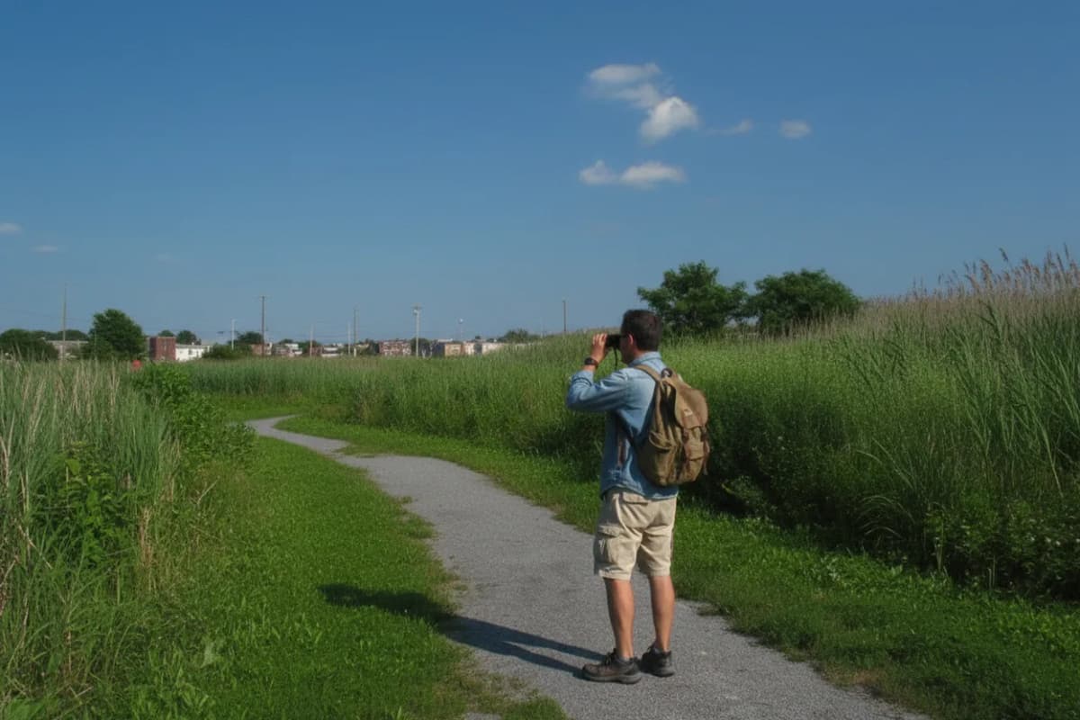 NYC experience scene for Marine Park Salt Marsh After Rain: A Flat Birding Reset With Boardwalk Math