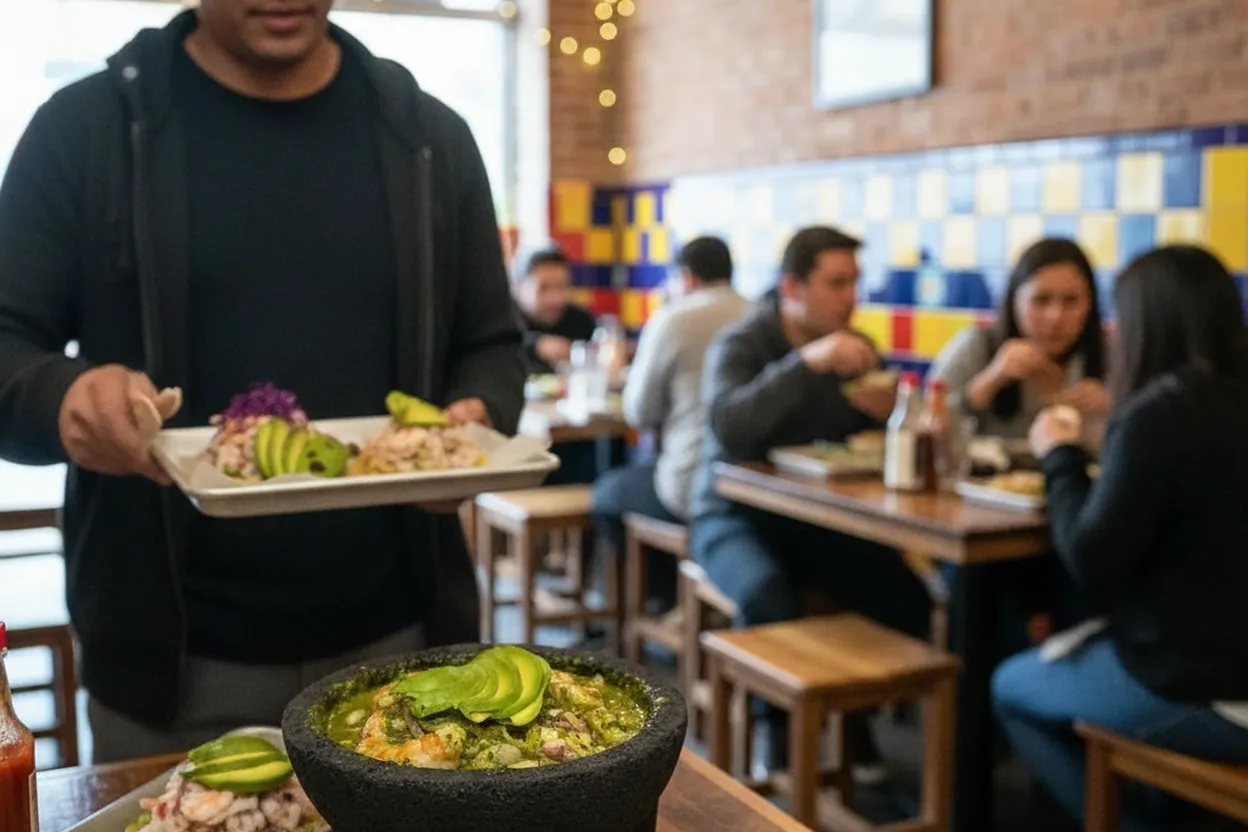 NYC experience scene for Mariscos El Submarino After the 7 Train When the Group Wants Ceviche