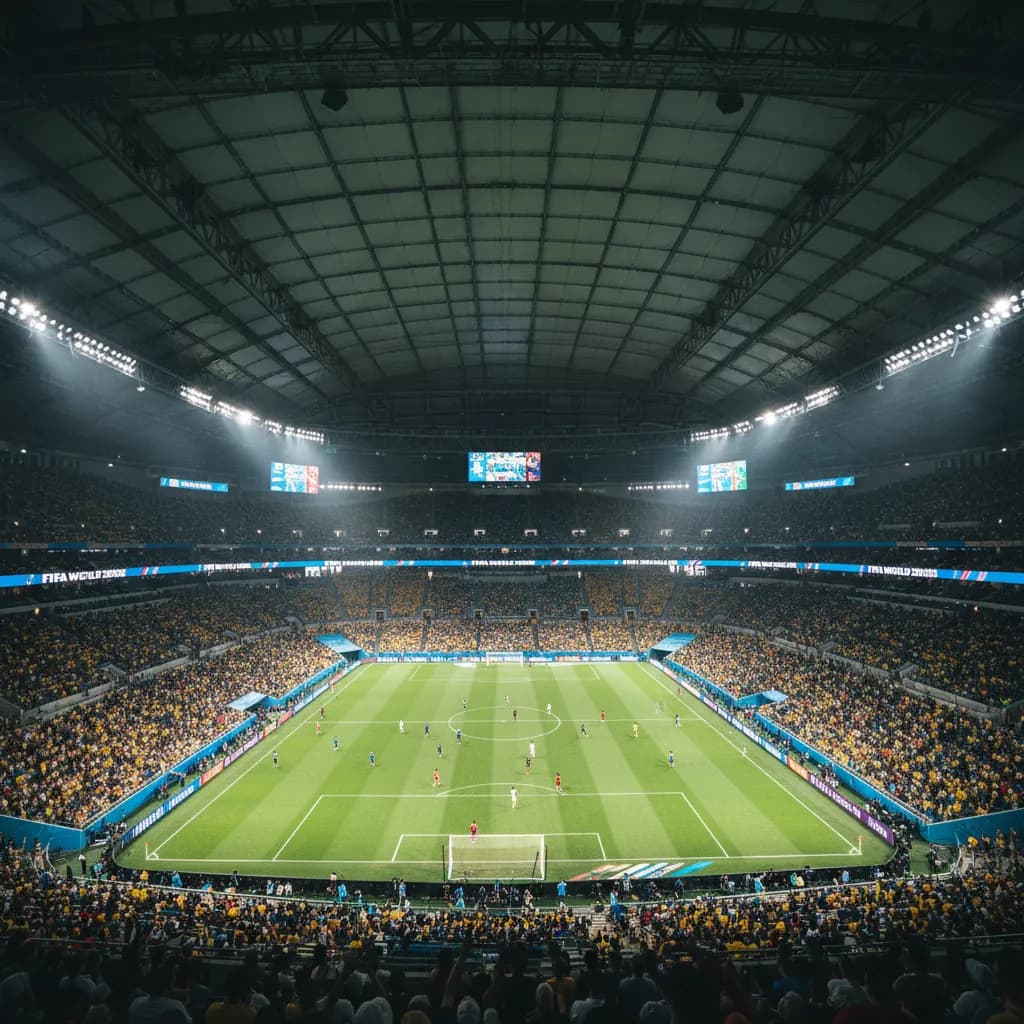 Houston Stadium interior packed with fans during Brazil vs Japan