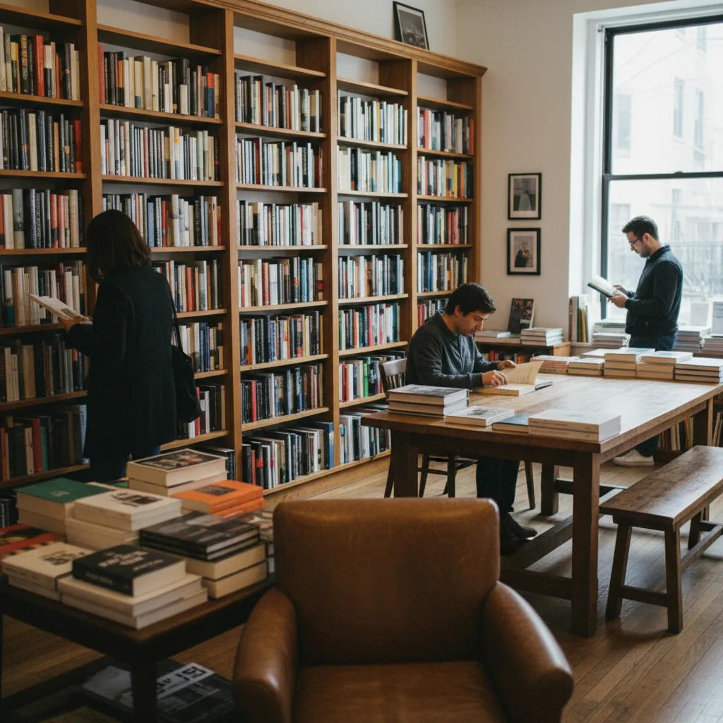Editorial-style detail scene for Mast Books in New York.