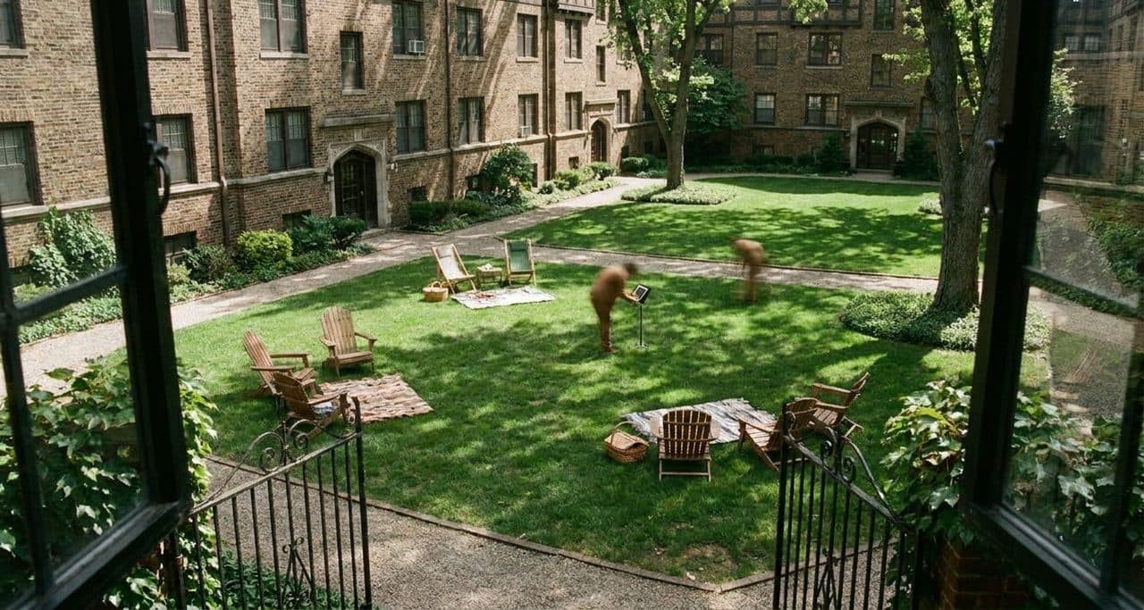 Match Days in the Garden Courtyard Built for Different Gatherings - scene