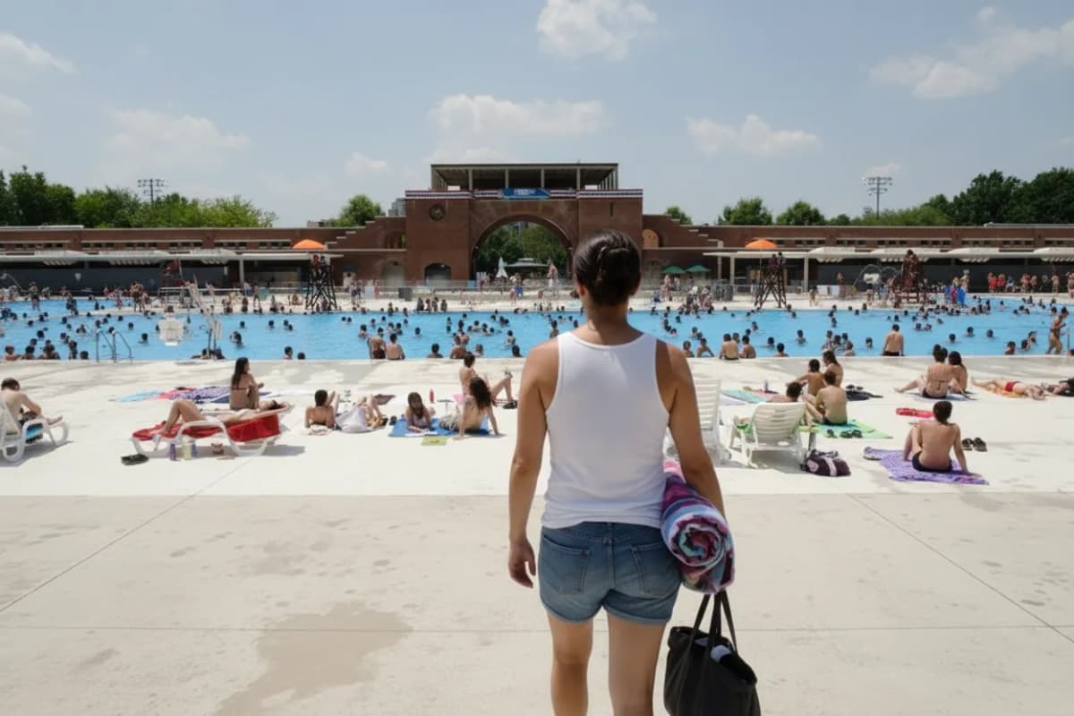 NYC experience scene for McCarren Pool Lap Swim Before Work: A Cool Brooklyn Fitness Plan for Two