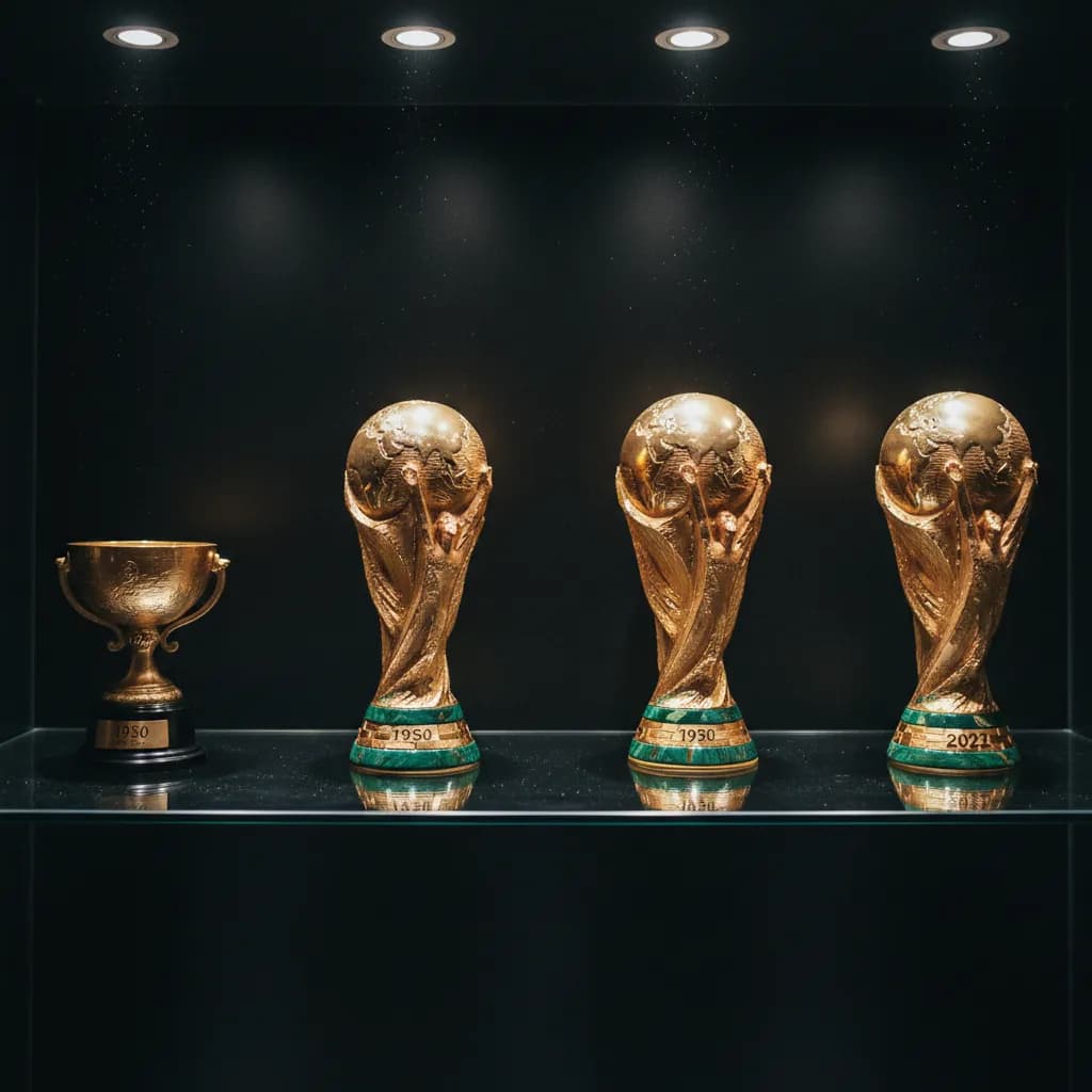 A record board shows all-time World Cup top scorers