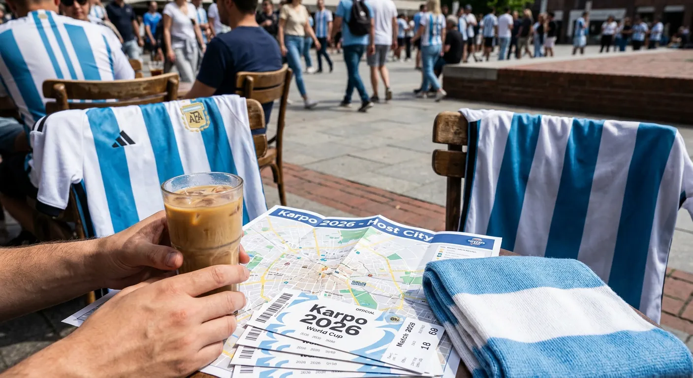 Argentina jersey details and fan-day materials after the Kansas City match