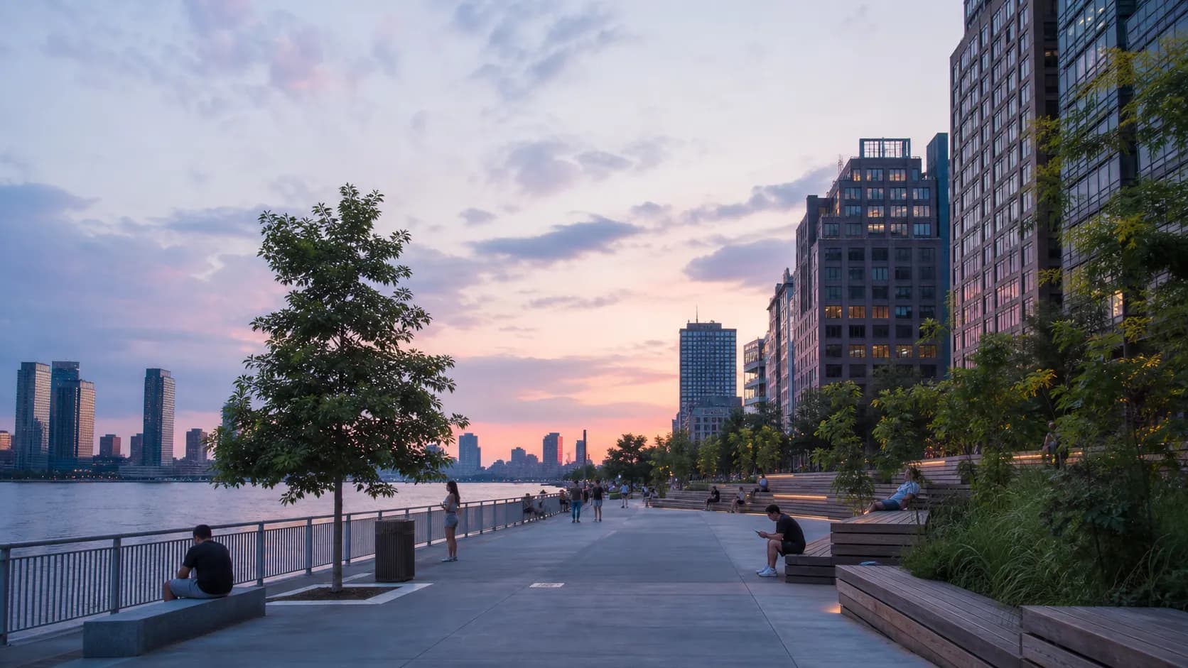 Realistic city scene for meteor shower august 12: A NYC Plan for Lower East Side