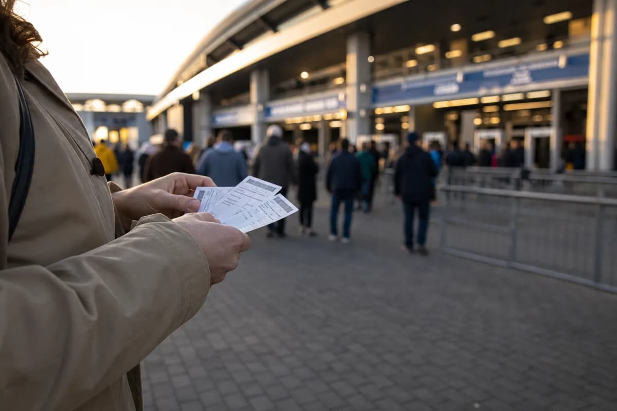 A bright practical scene for metlife final gate opening entry queues and seating timing.
