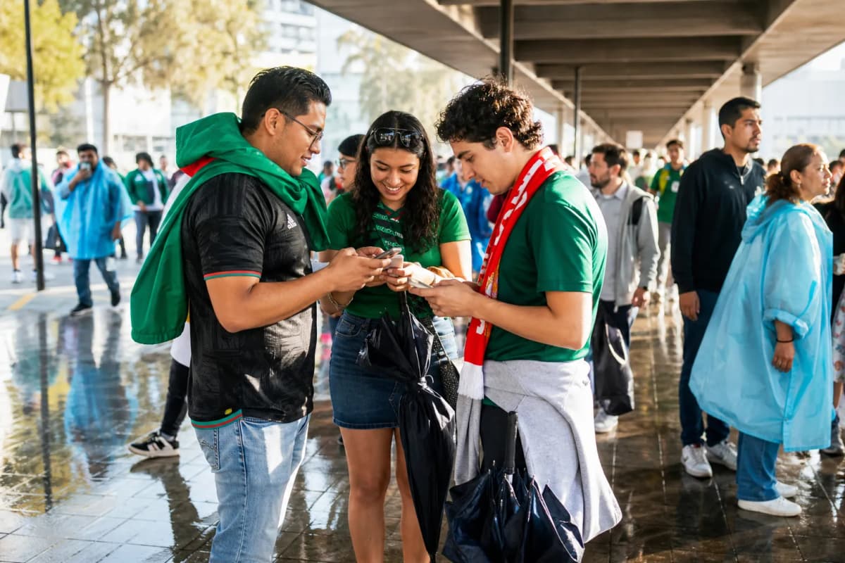 Mexico City fans choosing a calm post-match light rail or Metro exit