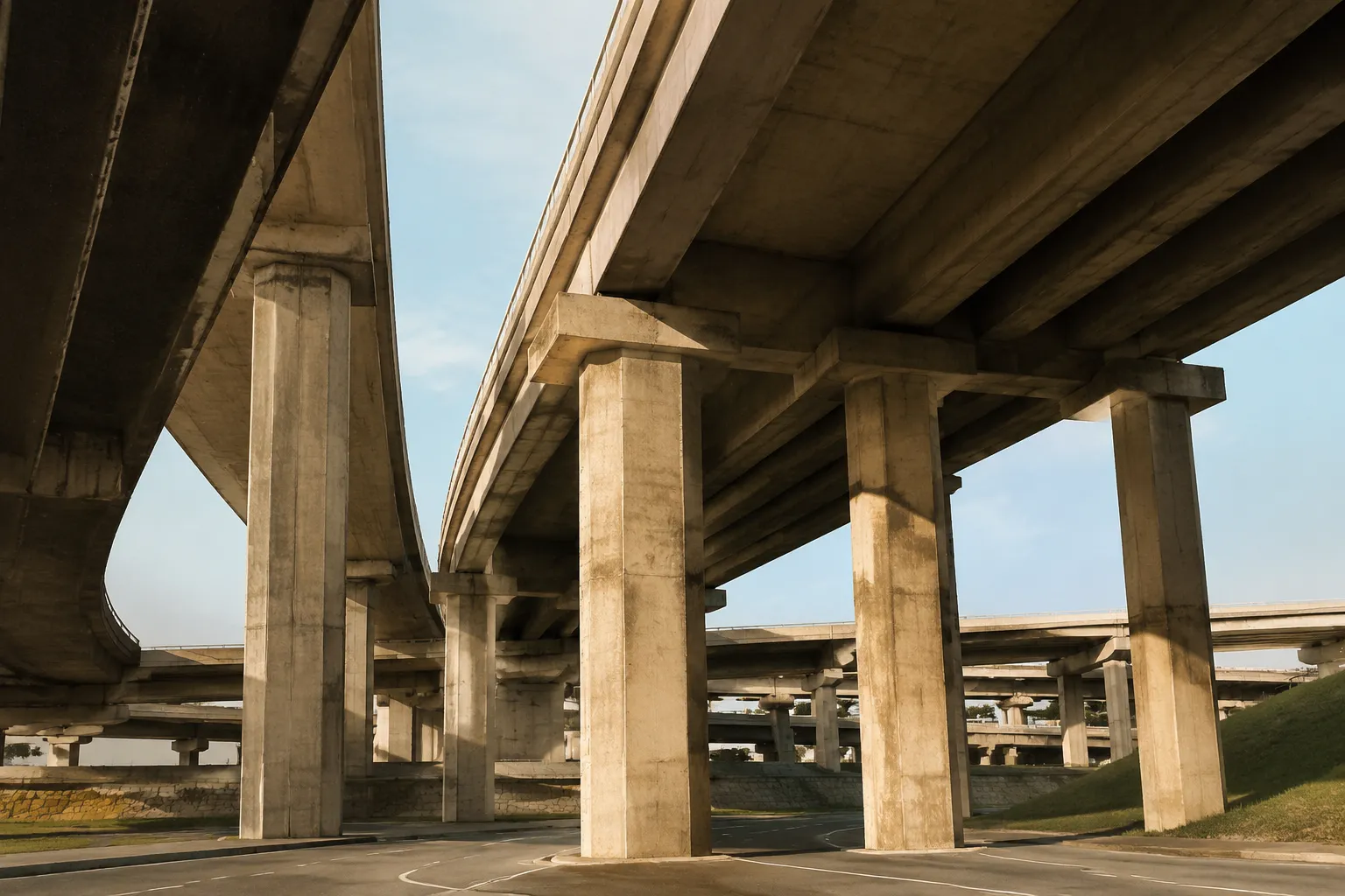Concrete interchange structure along the Palmetto Expressway in western Miami-Dade