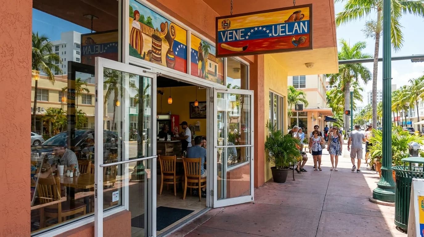 El Arepazo Venezuelan restaurant exterior in Miami