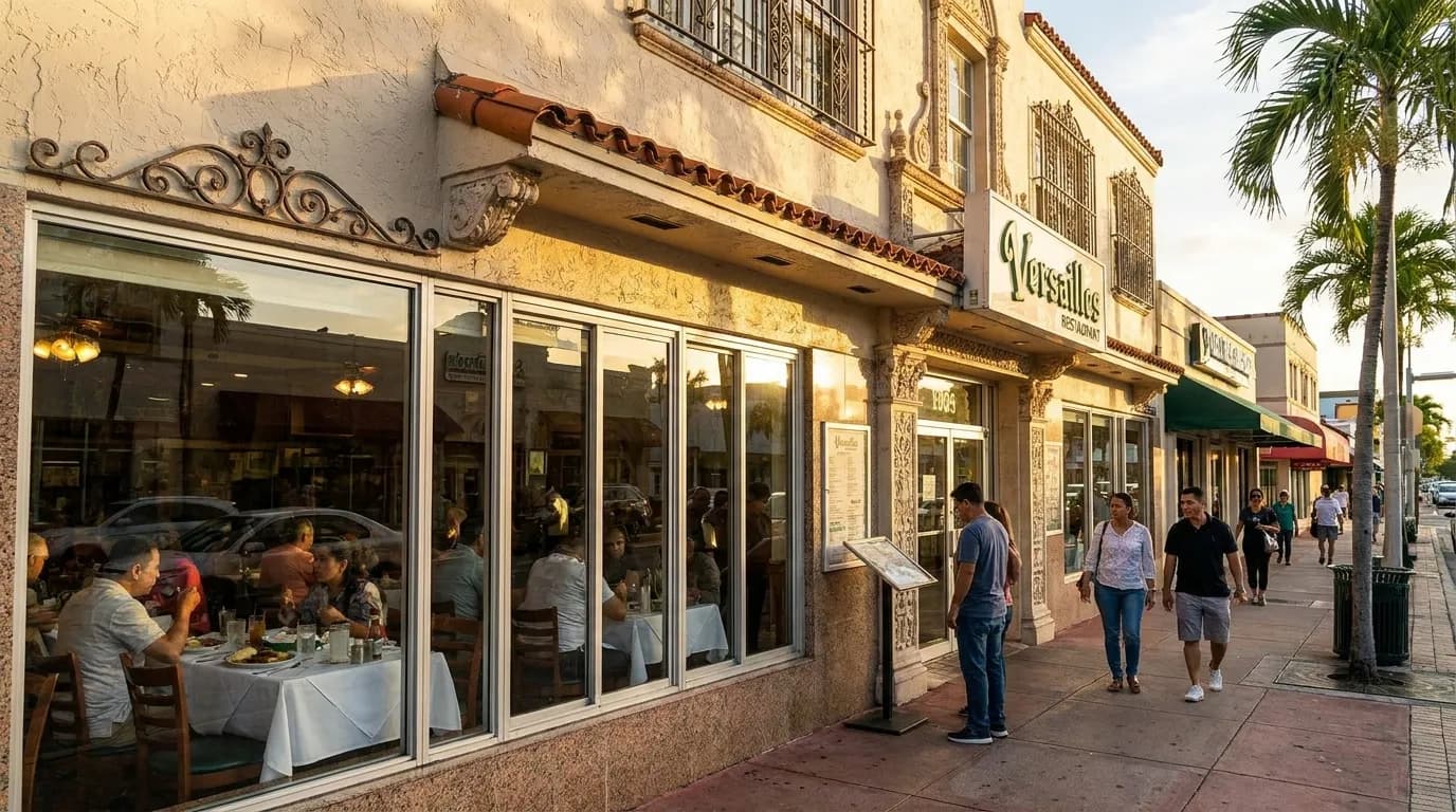 Versailles Cuban restaurant exterior in Little Havana, Miami