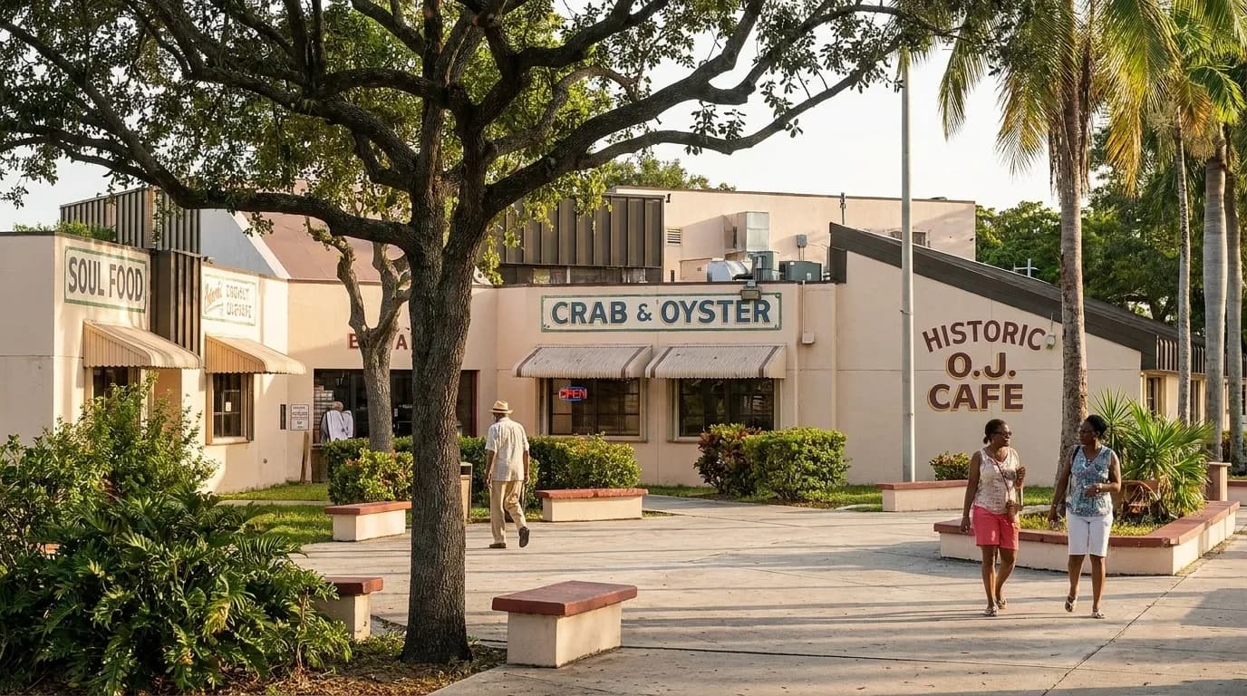 Historic Overtown neighborhood street in Miami