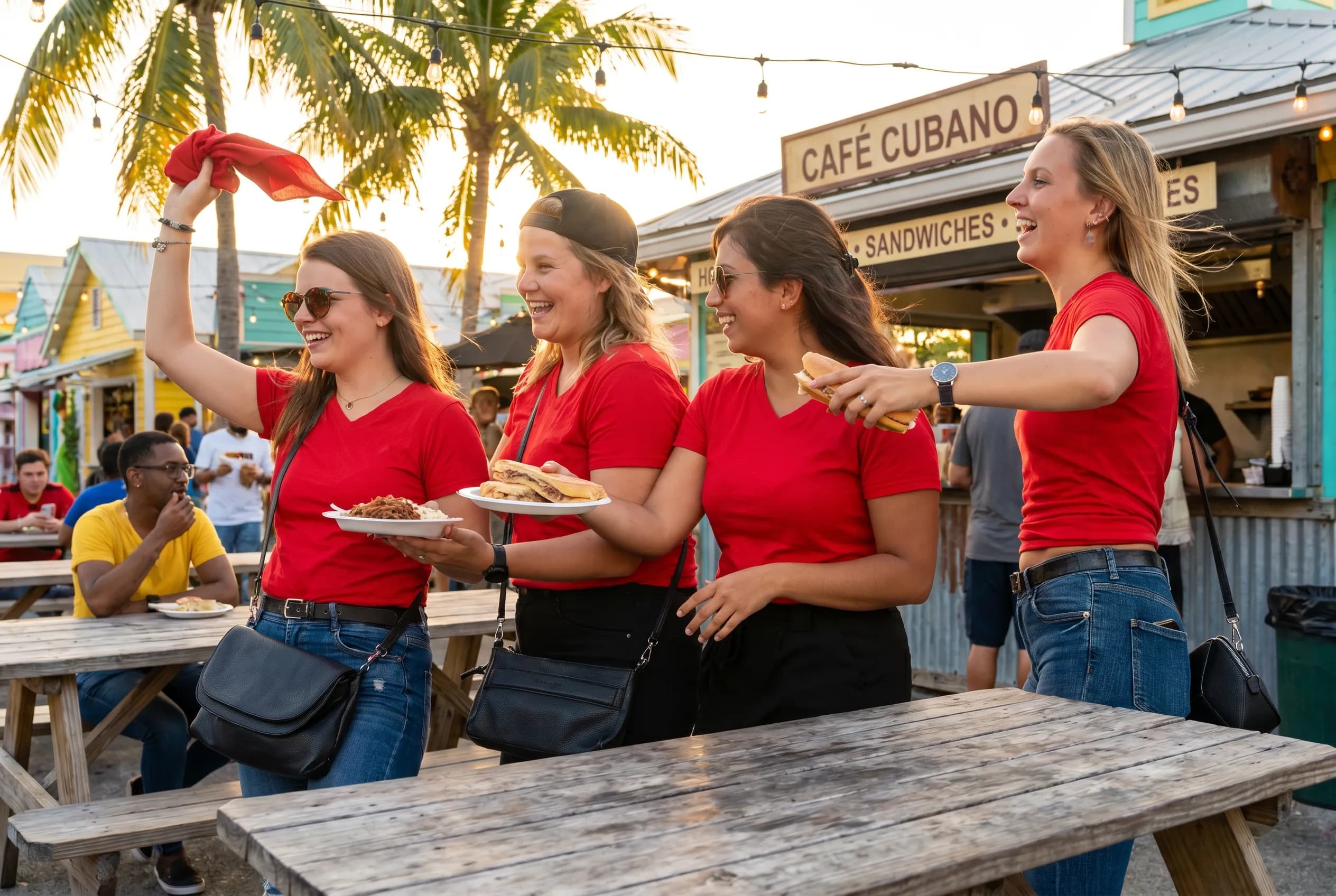 World Cup supporters navigating Miami during match day.