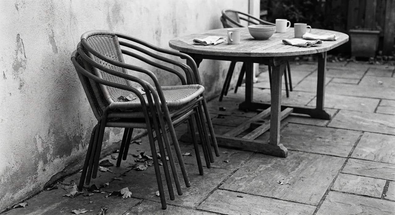 Minnow's waterfront tables when the East River light turns golden