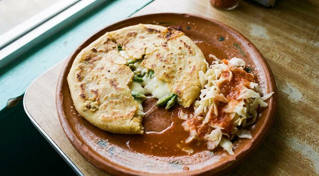Mission Pupusas Before the Match While Cubs vs Rockies Plays Silent - scene