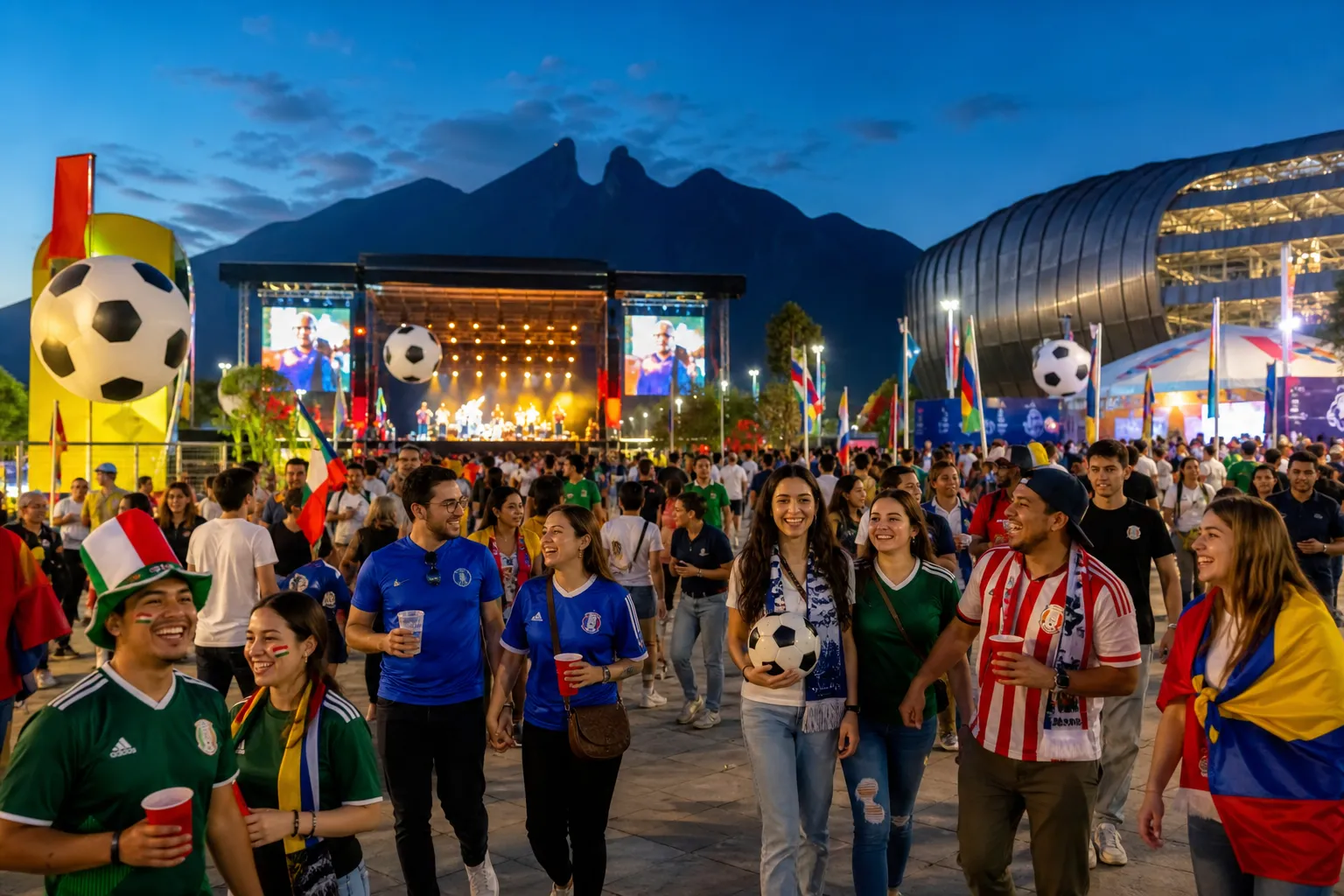 Monterrey World Cup match-day scene