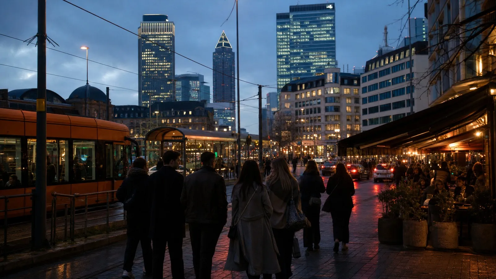 Photorealistic real-world decision moment comparing a specialist travel app with Karpo's proactive city planning.