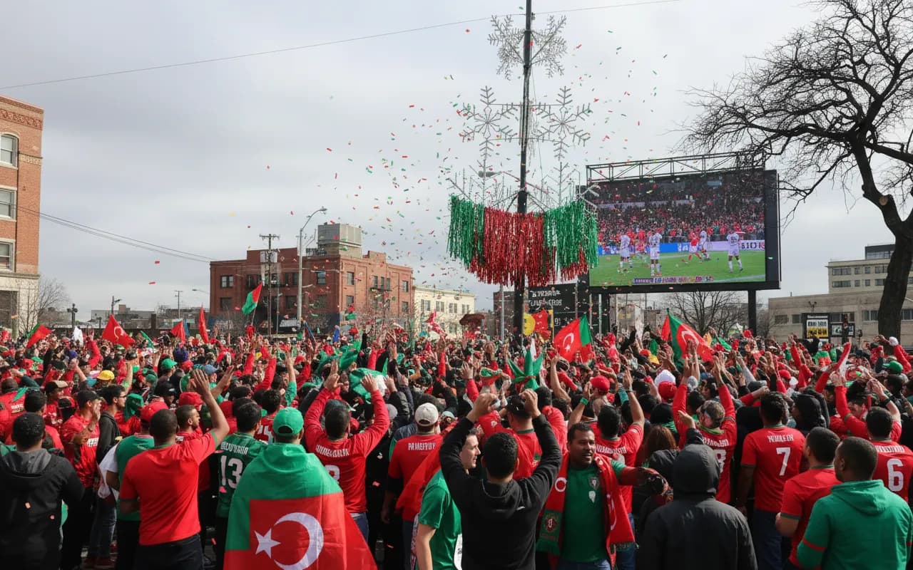 Morocco World Cup fans in Newark