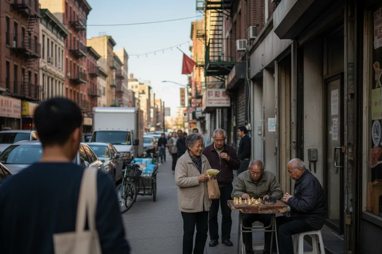 NYC experience scene for Mott Street Senior Center Lunch Question for Chinatown Caregivers