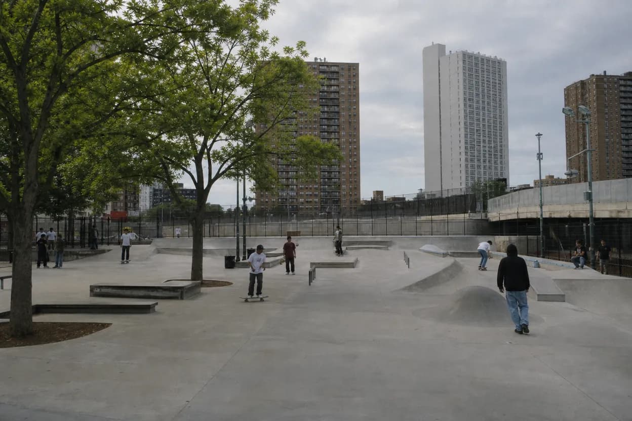 Cover scene for Mullaly Skatepark After Work: A Bronx Session Plan for Nervous Beginners