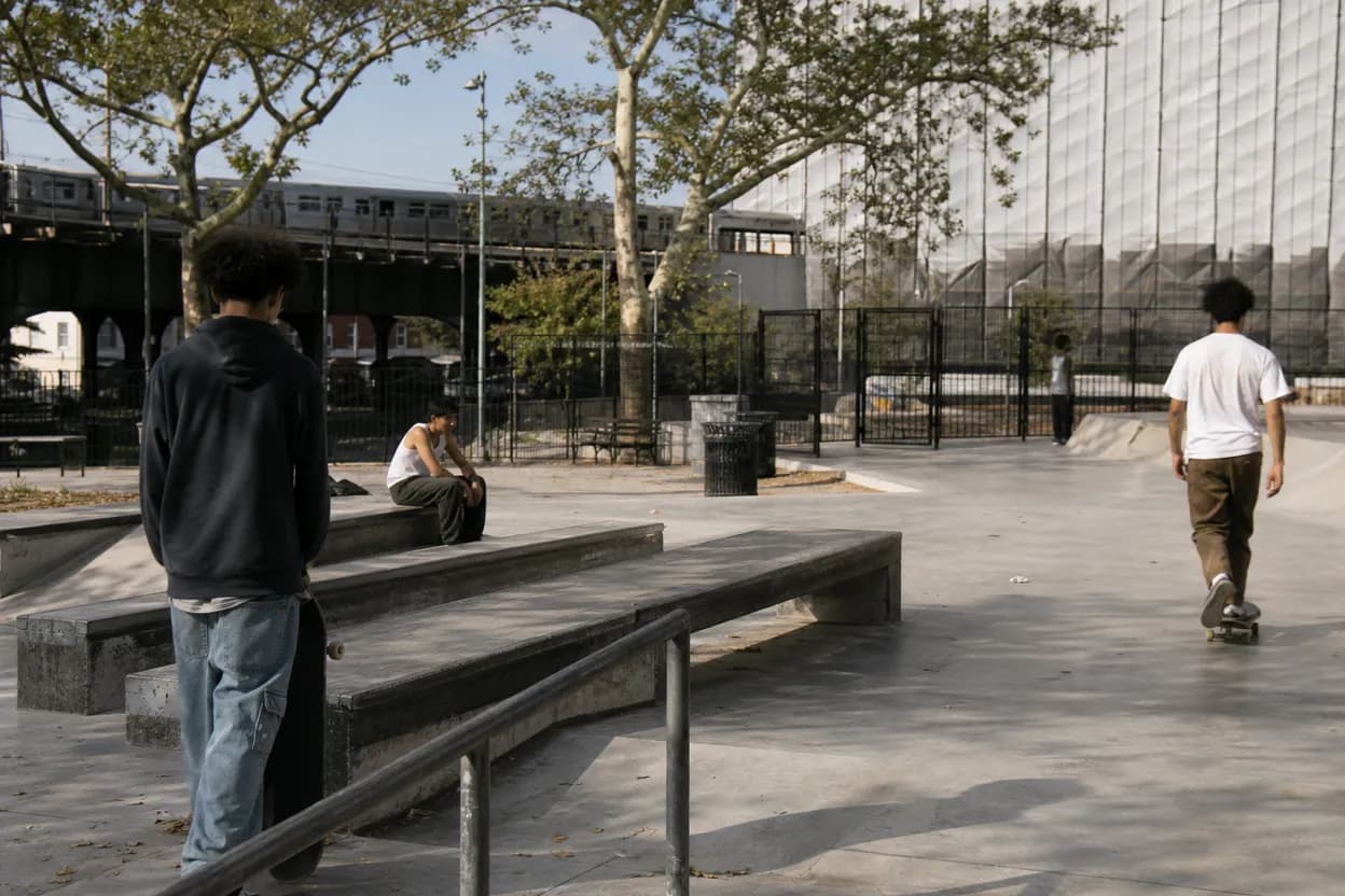 NYC experience scene for Mullaly Skatepark After Work: A Bronx Session Plan for Nervous Beginners