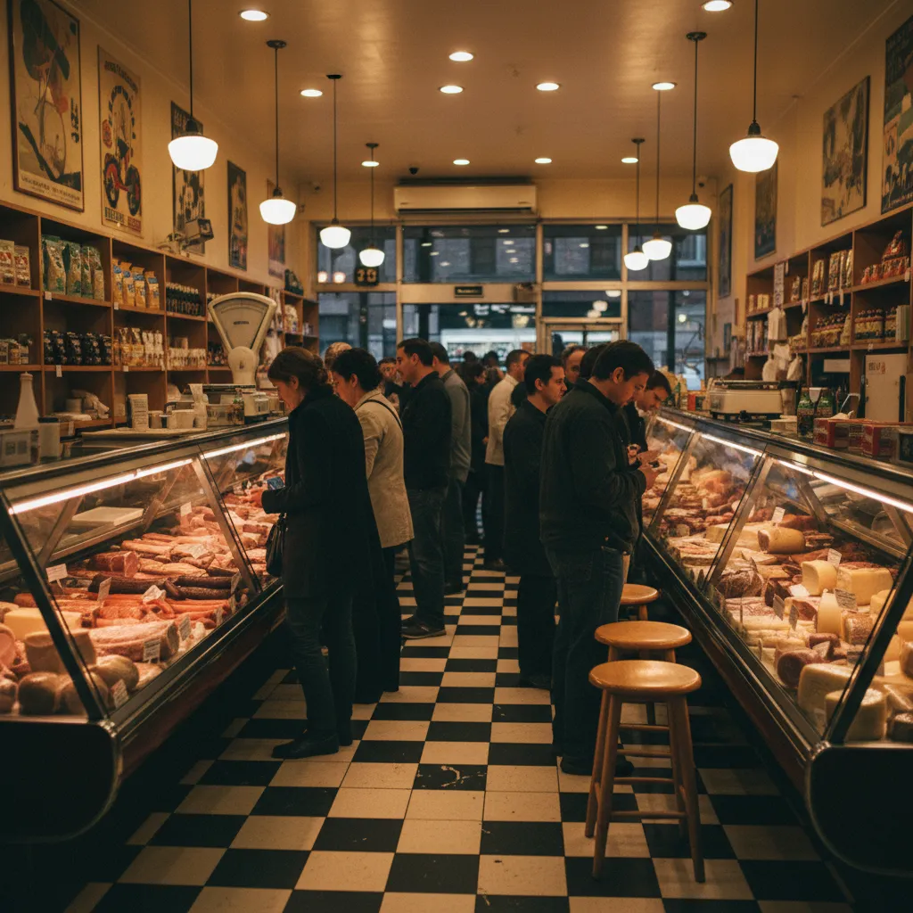 Editorial-style realistic scene inspired by Muncan Food Corp in New York.