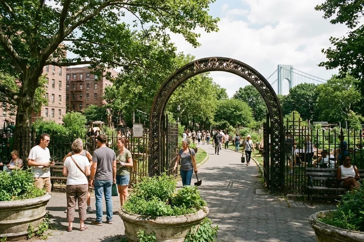 Cover scene for Narrows Botanical Gardens: The Volunteer-Built Bay Ridge Garden Most Shore Road Walkers Pass