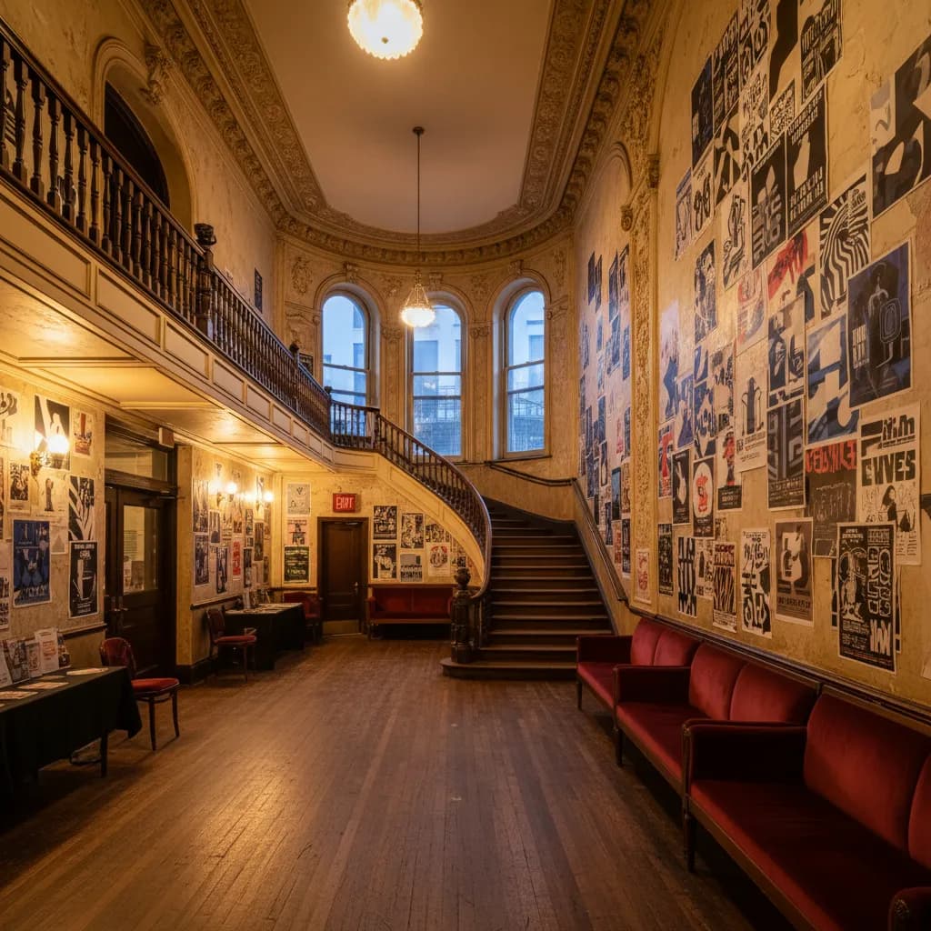 Editorial-style detail scene for National Black Theatre in New York.
