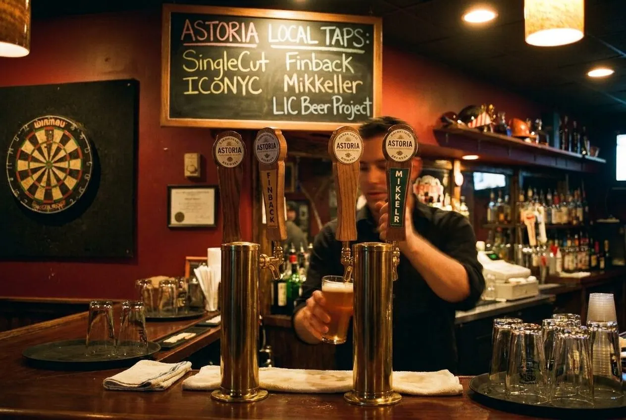 Neighborhood Pubs with Dart Boards and Local Taps in Astoria