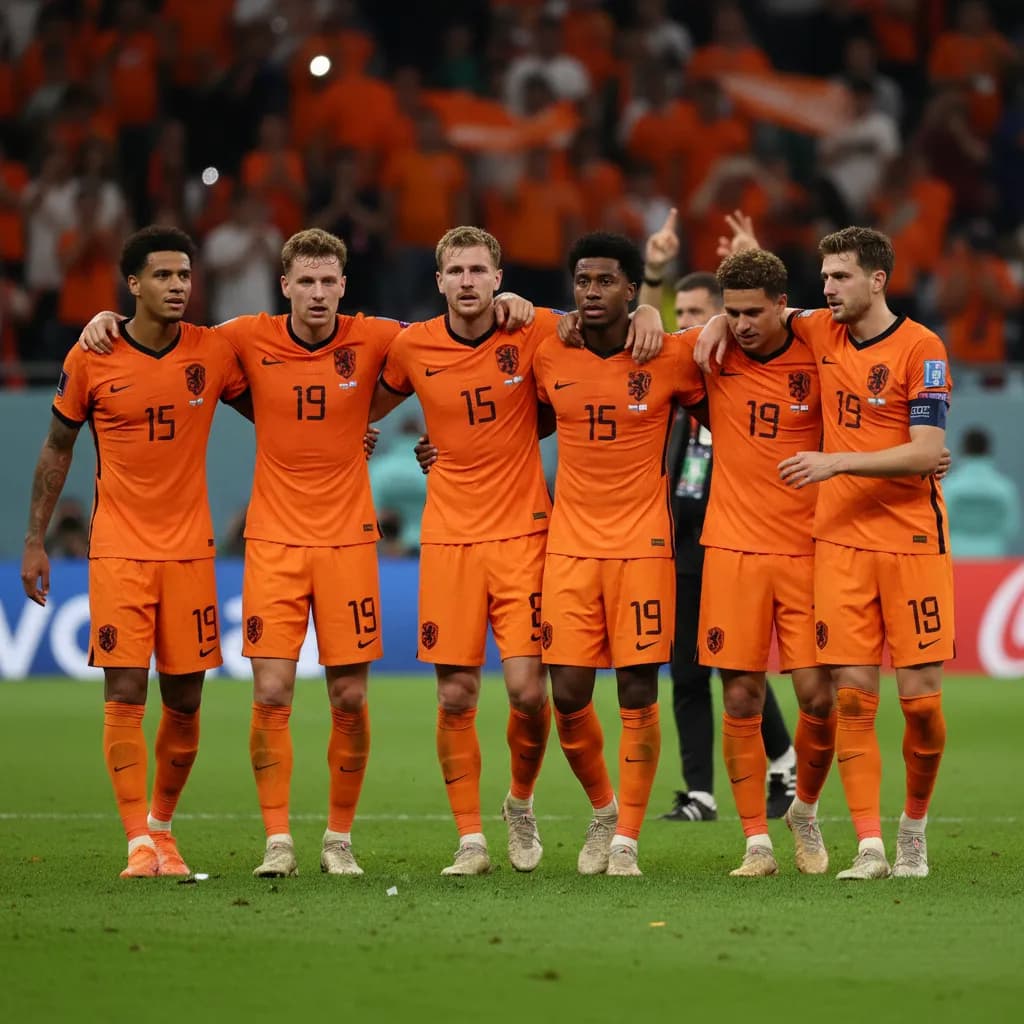 Netherlands fans in a packed Kansas City stadium