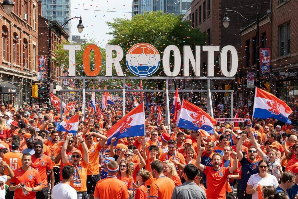 Netherlands World Cup fans in Toronto