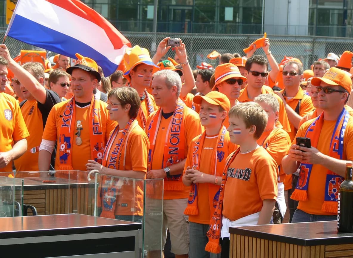 Netherlands supporters using a public route in Toronto