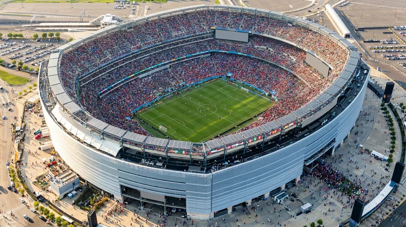 Bright editorial cover for New York New Jersey Stadium Held 80,663 Final Fans