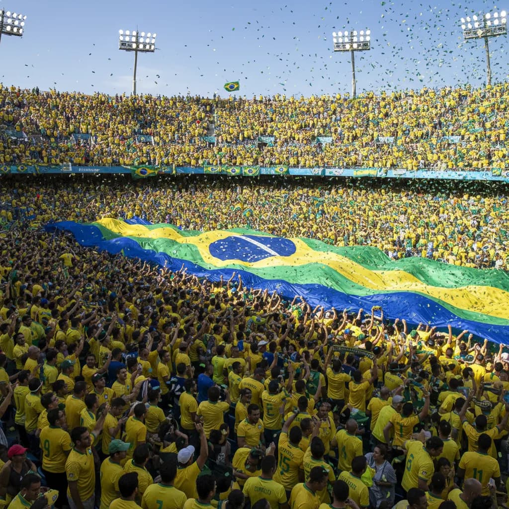 Neymar preparing to come on as a substitute in Brazil's yellow jersey with visible emotion