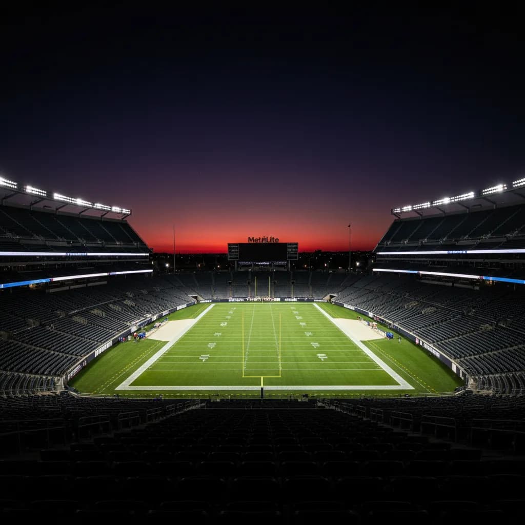 MetLife Stadium at night during Norway's World Cup 2026 match against Senegal
