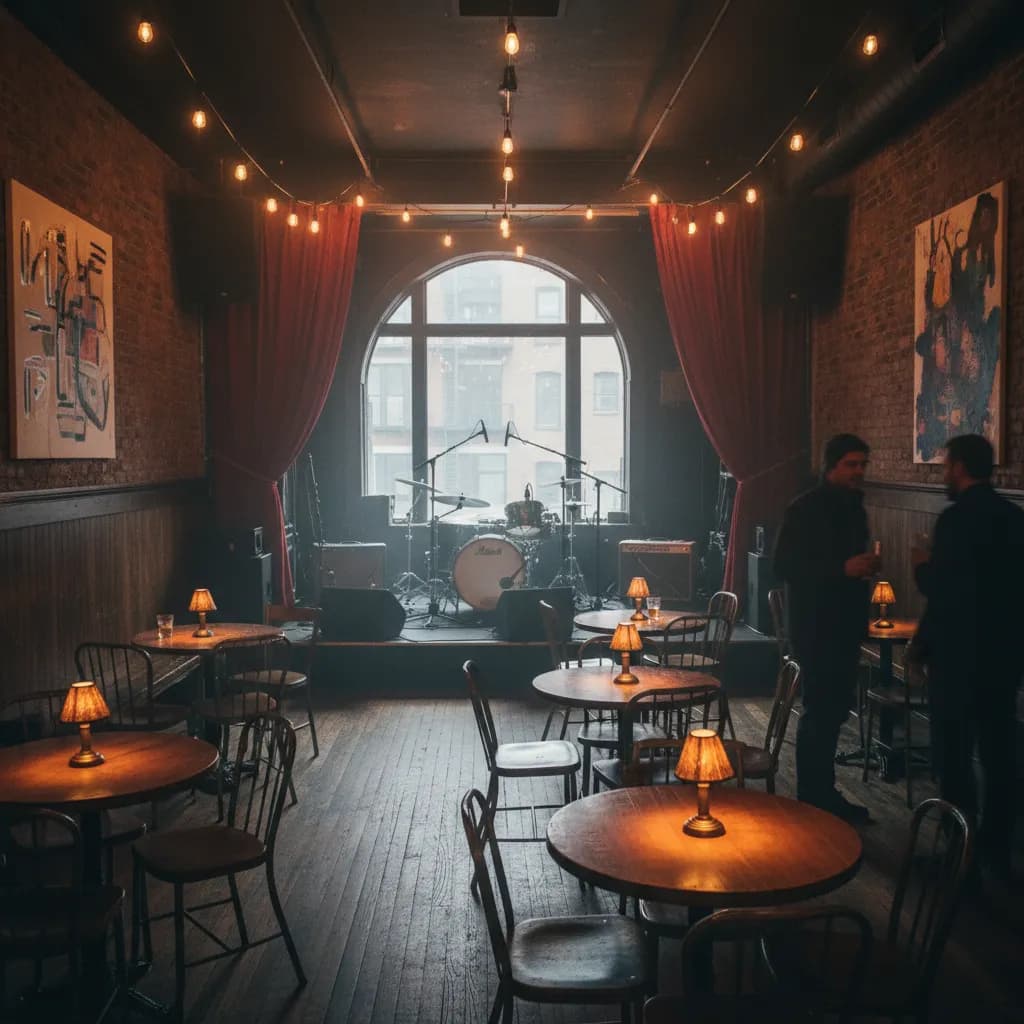 Editorial-style realistic scene inspired by Nublu 151 in New York.