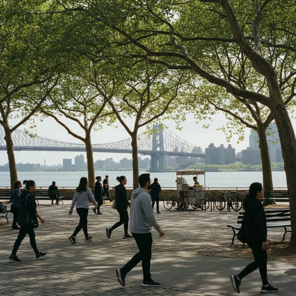 Local NYC route scene for How to Rent Sports Equipment From NYC Parks.