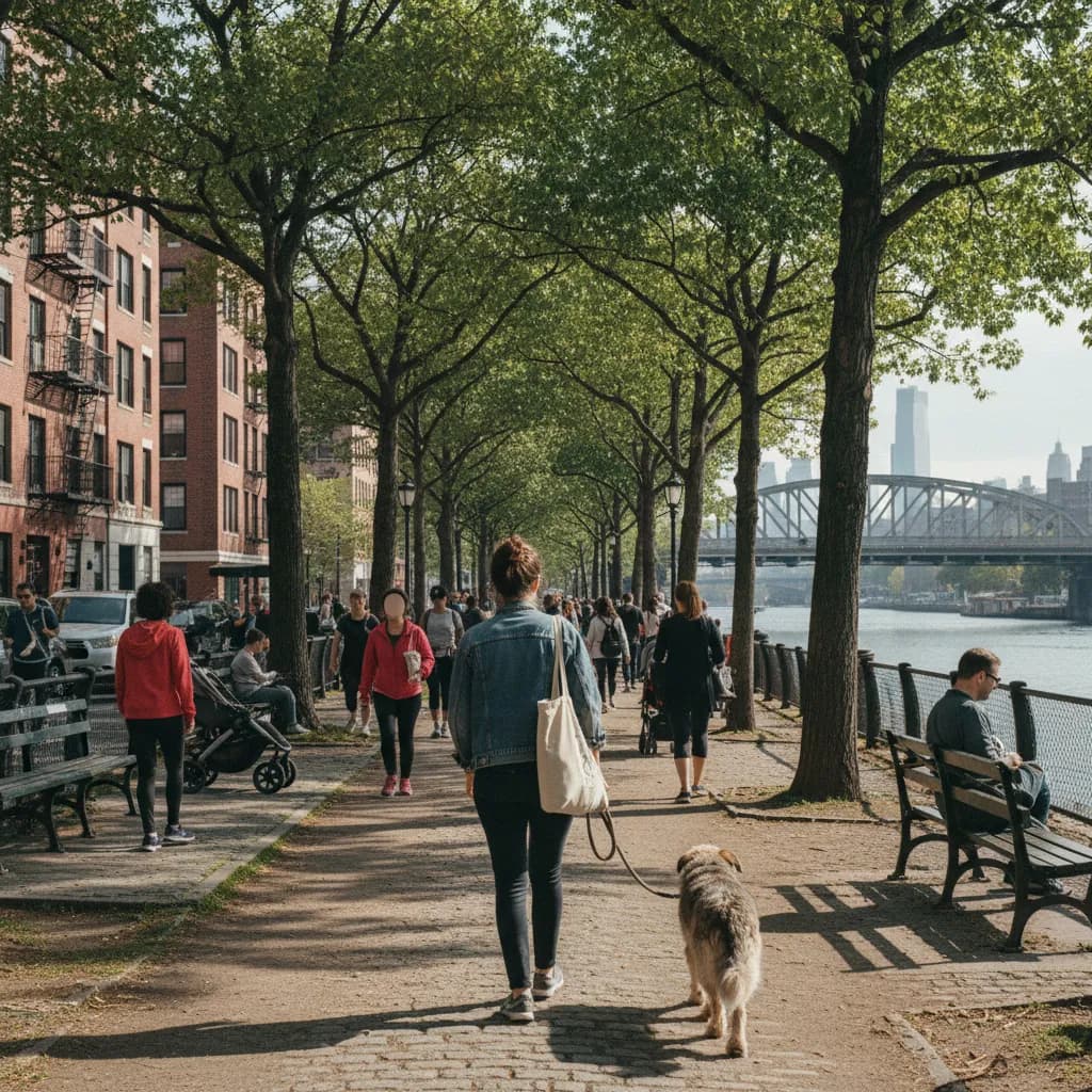 Local NYC route scene for NYC's Free Seed Libraries and Plant Swaps.