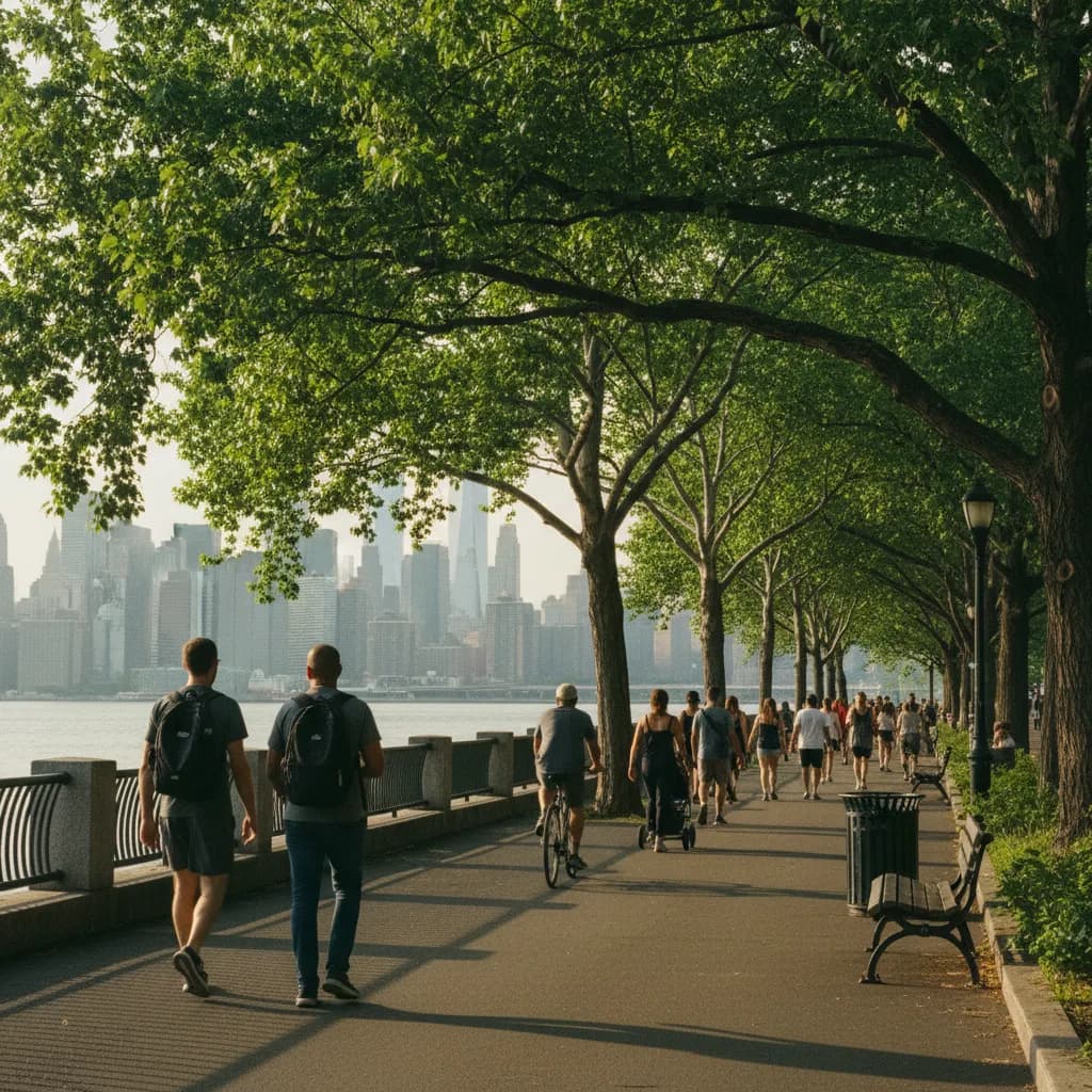 Local NYC route scene for Prospect Park Running Loops: Distances and Terrain.