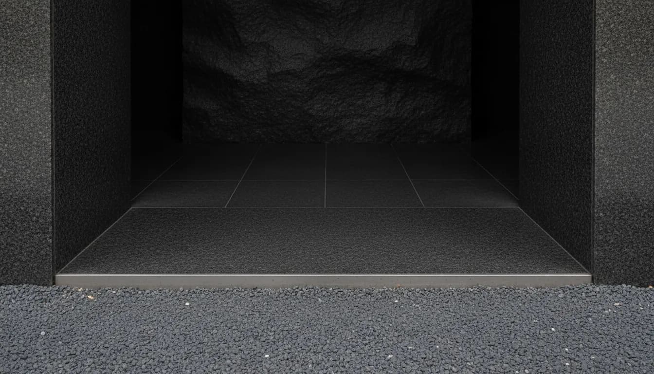 Realistic editorial view of African Burial Ground National Monument in New York City