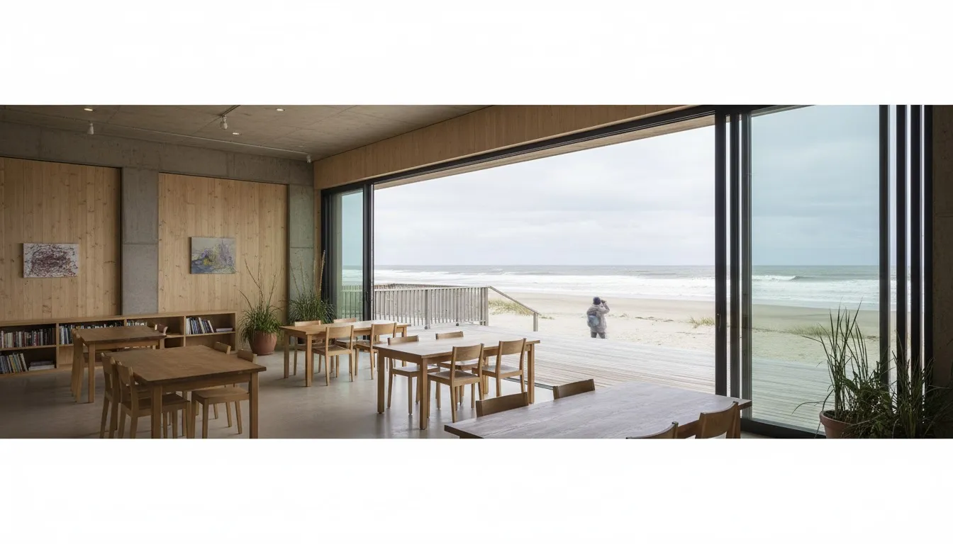 Realistic editorial view of Arverne East Nature Preserve in New York City