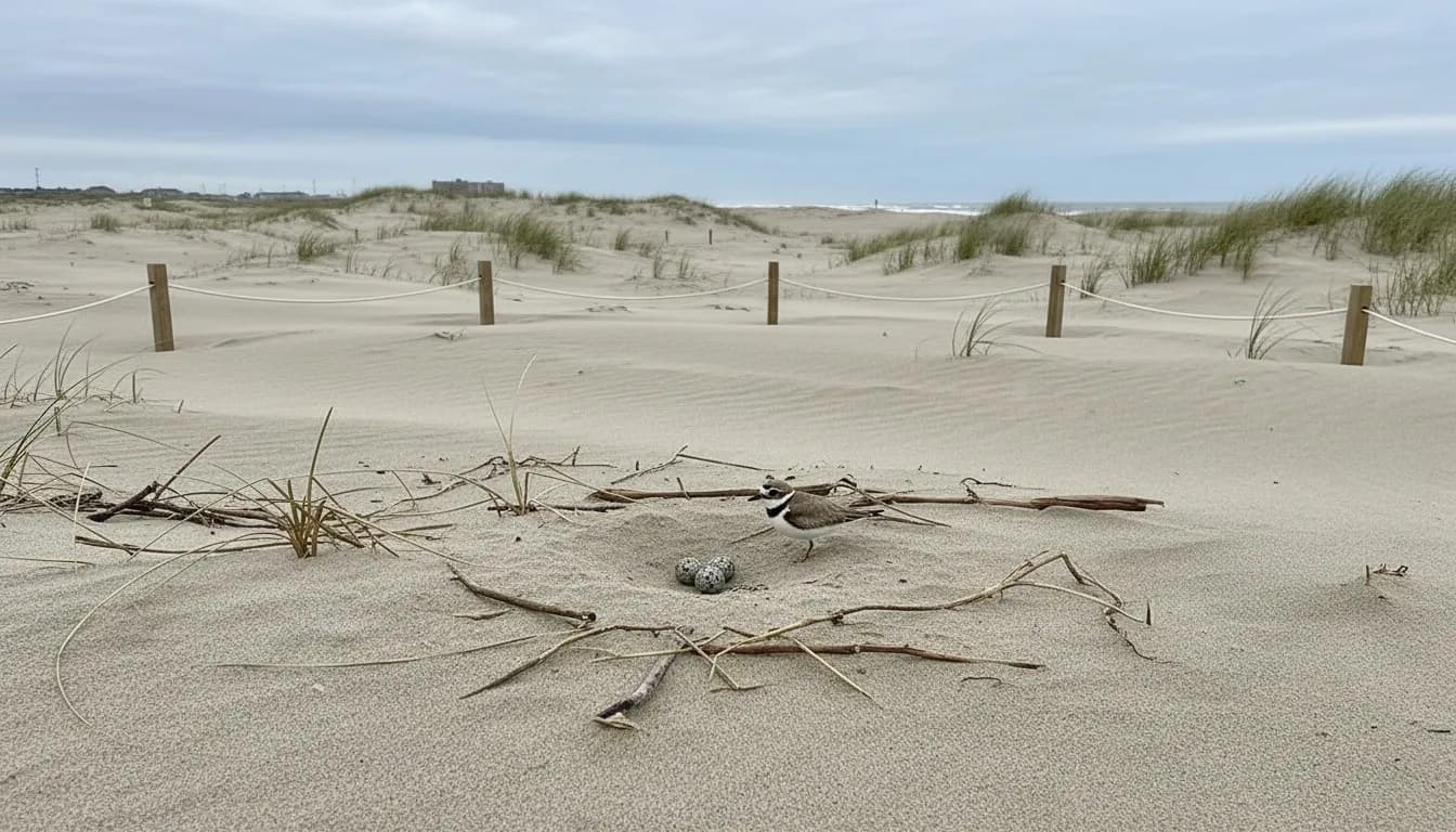 Realistic editorial view of Arverne East Nature Preserve in New York City
