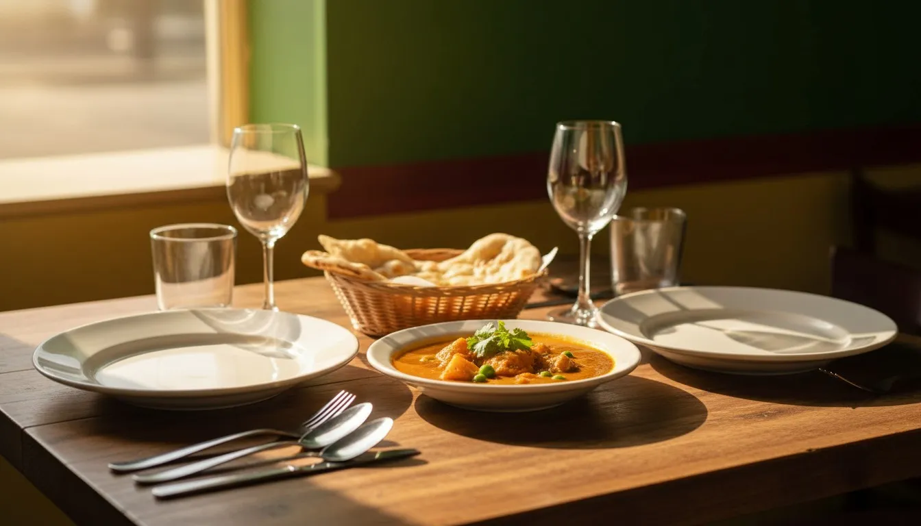 Realistic editorial view of Cafe Tibet in New York City