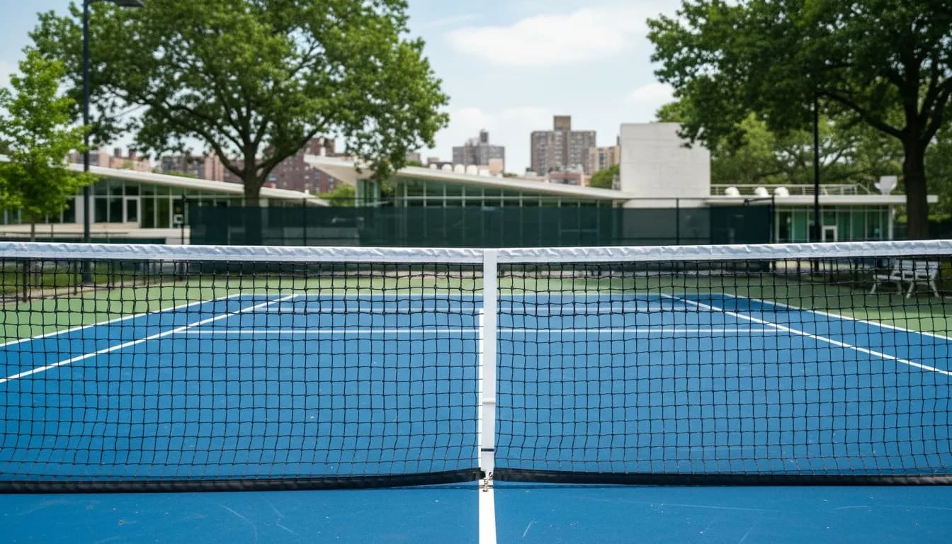 Realistic editorial view of The Cary Leeds Center for Tennis & Learning in New York City