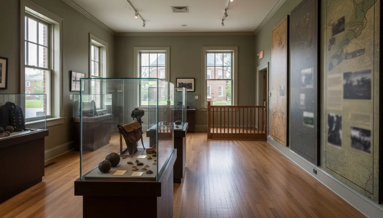 Realistic editorial view of Fort Totten Visitor Center in New York City