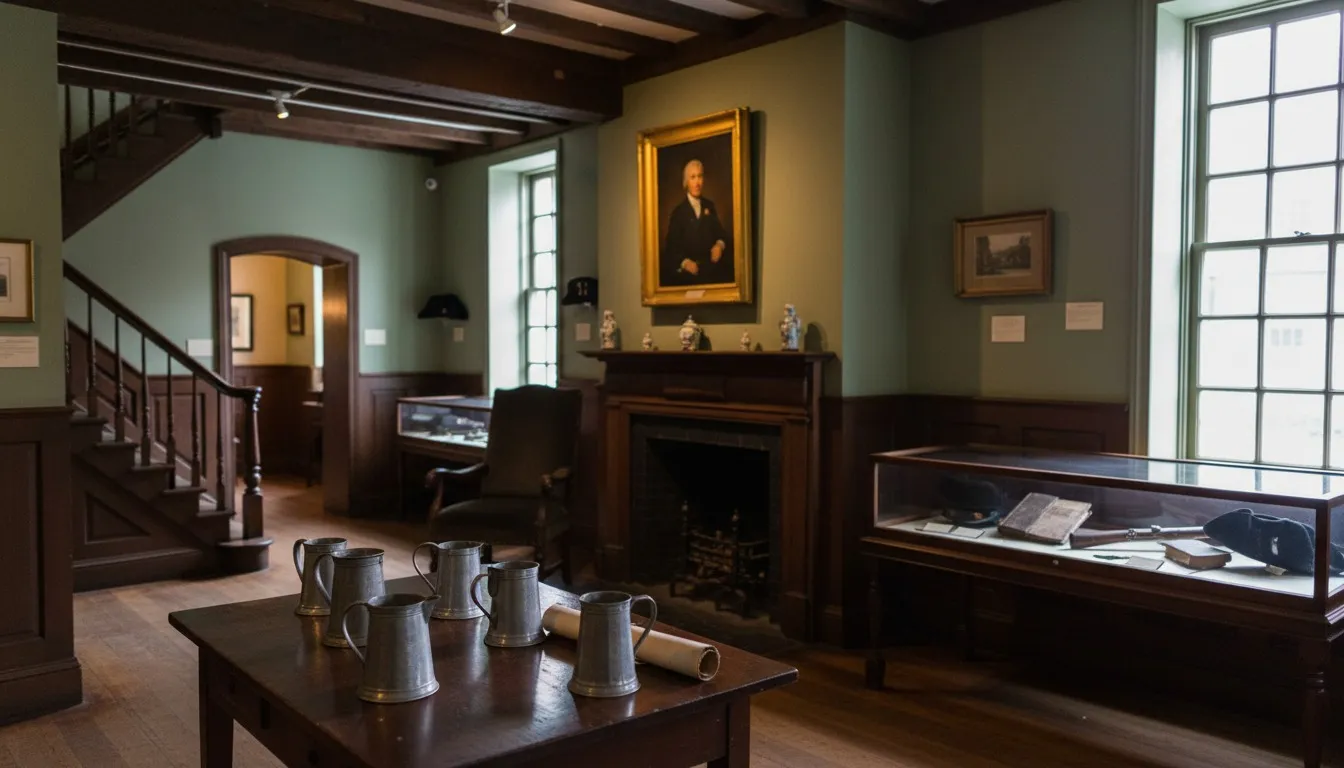 Realistic editorial view of Fraunces Tavern® Museum in New York City