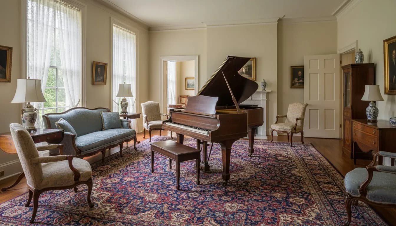 Realistic editorial view of Hamilton Grange National Memorial in New York City