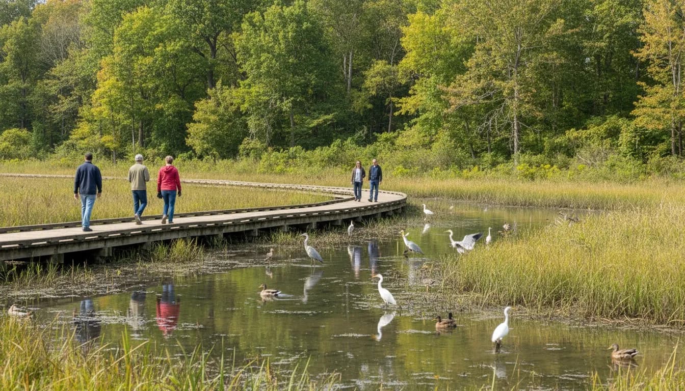 Realistic editorial view of Idlewild Park in New York City
